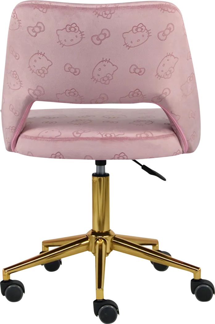 Kids Hello Kitty Pink Swivel Vanity Chair - Thumbnail - Image 4