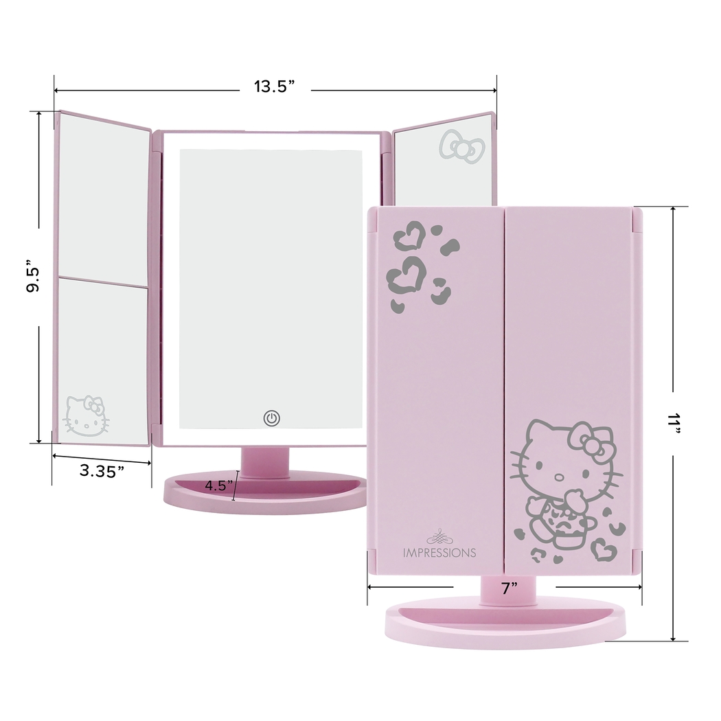 Kids Hello Kitty Pink Tri-Fold Vanity Mirror - Thumbnail - Image 5