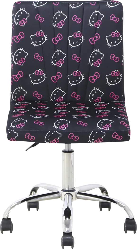 Kids Hello Kitty Sweet Black Swivel Vanity Chair - Thumbnail - Image 3