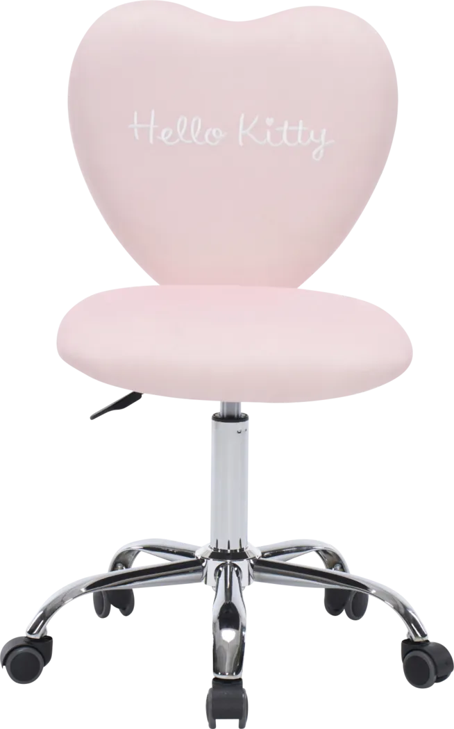 Kids Hello Kitty Sweet Heart Pink Swivel Vanity Chair - Thumbnail - Image 2