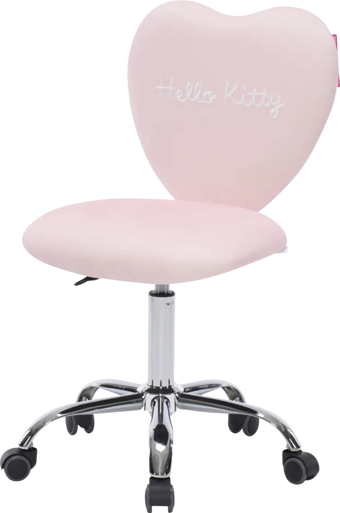 Kids Hello Kitty Sweet Heart Pink Swivel Vanity Chair - Thumbnail - Image 3