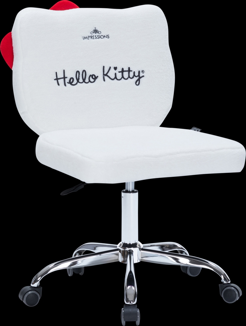 Kids Hello Kitty Teddy White Vanity Chair - Thumbnail - Image 2