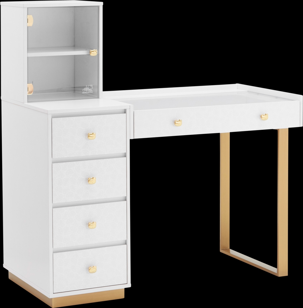 Kids Hello Kitty Gold Vanity I Desk - Thumbnail - Image 1