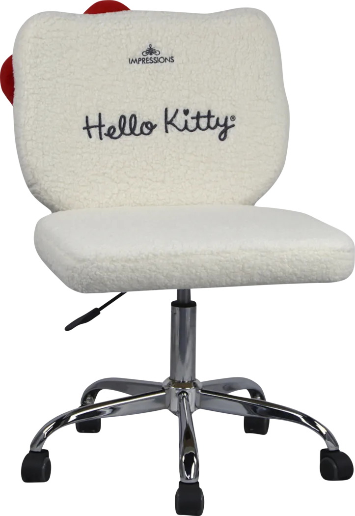 Kids Hello Kitty White Swivel Vanity Chair - Thumbnail - Image 3