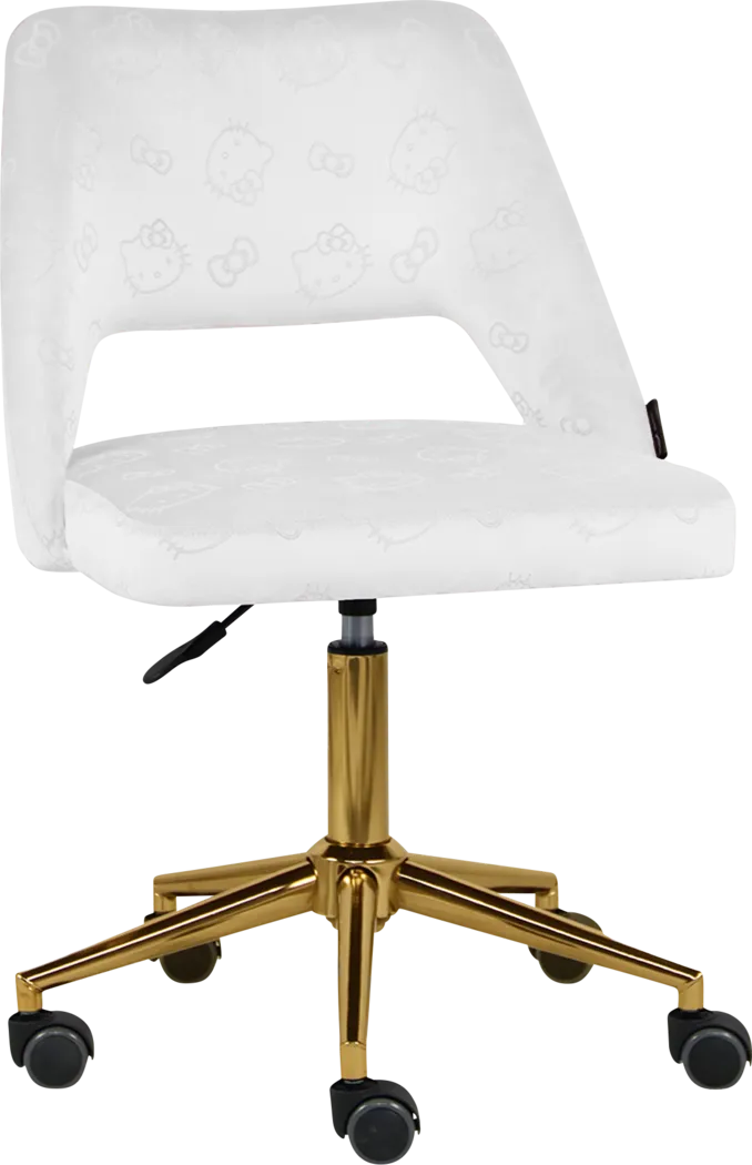 Kids Hello Kitty White Swivel Vanity Chair - Thumbnail - Image 2