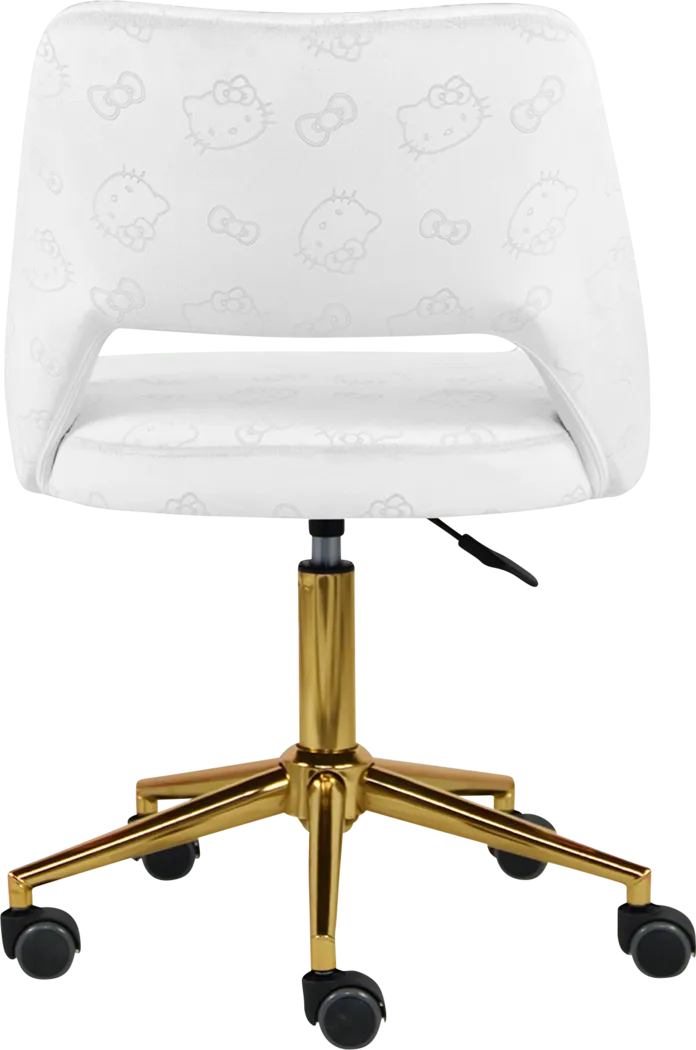 Kids Hello Kitty White Swivel Vanity Chair - Thumbnail - Image 3