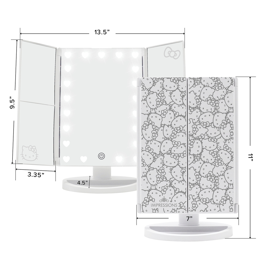 Kids Hello Kitty White Tri-Fold Vanity Mirror - Thumbnail - Image 4