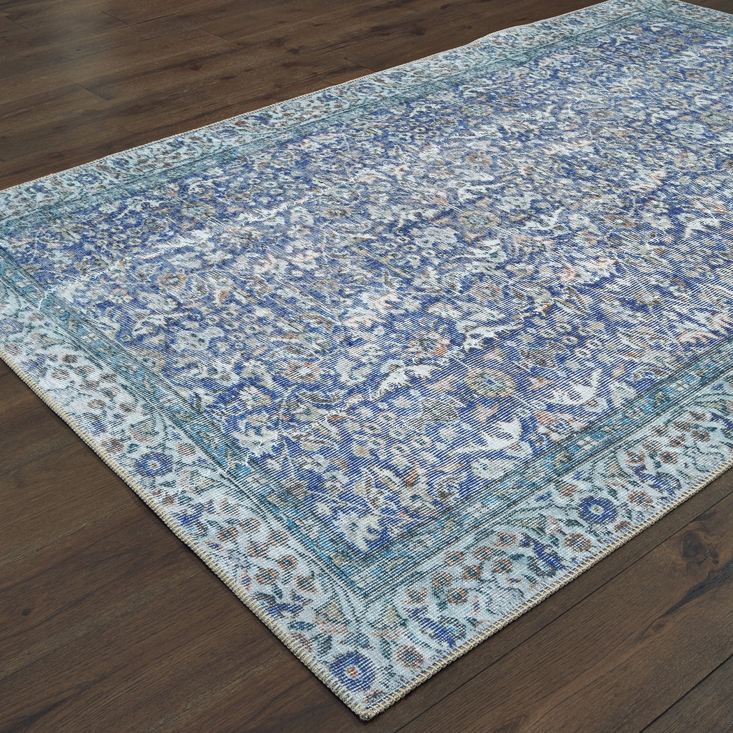 Kids Heritage Hues I Blue 5'3 x 7'6 Rug - Thumbnail - Image 2