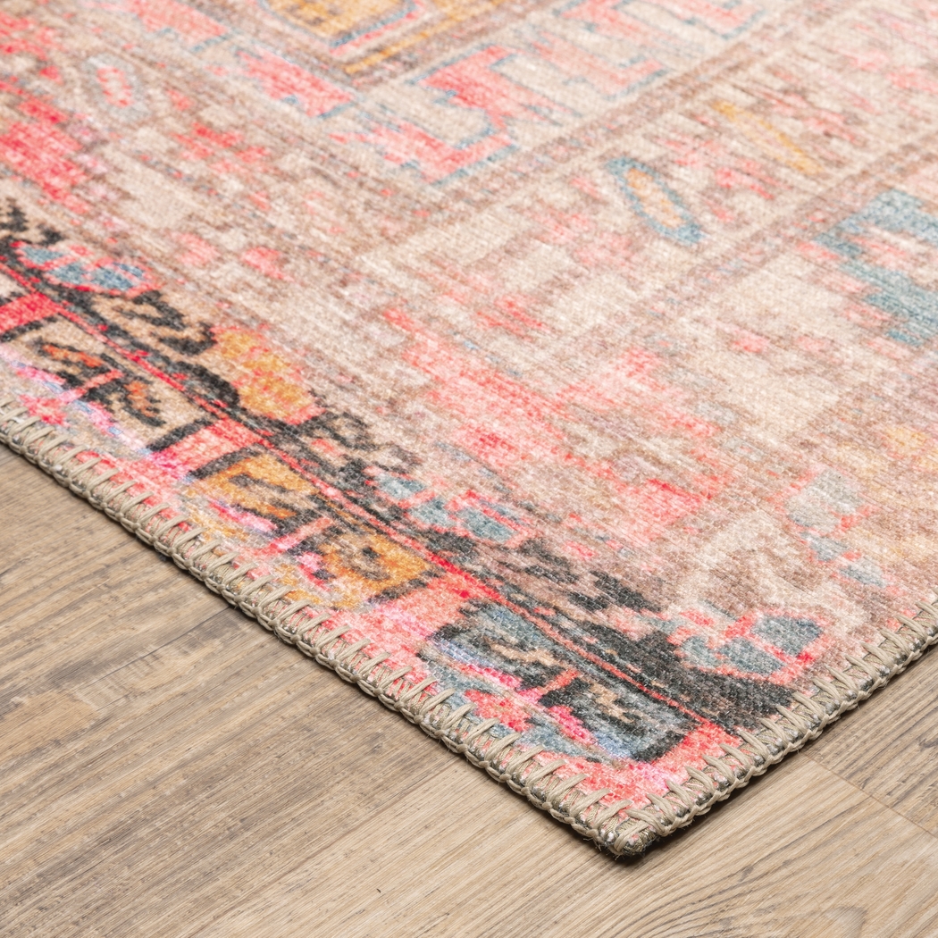 Kids Heritage Hues III Pink 5'3 x 7'6 Rug - Thumbnail - Image 3