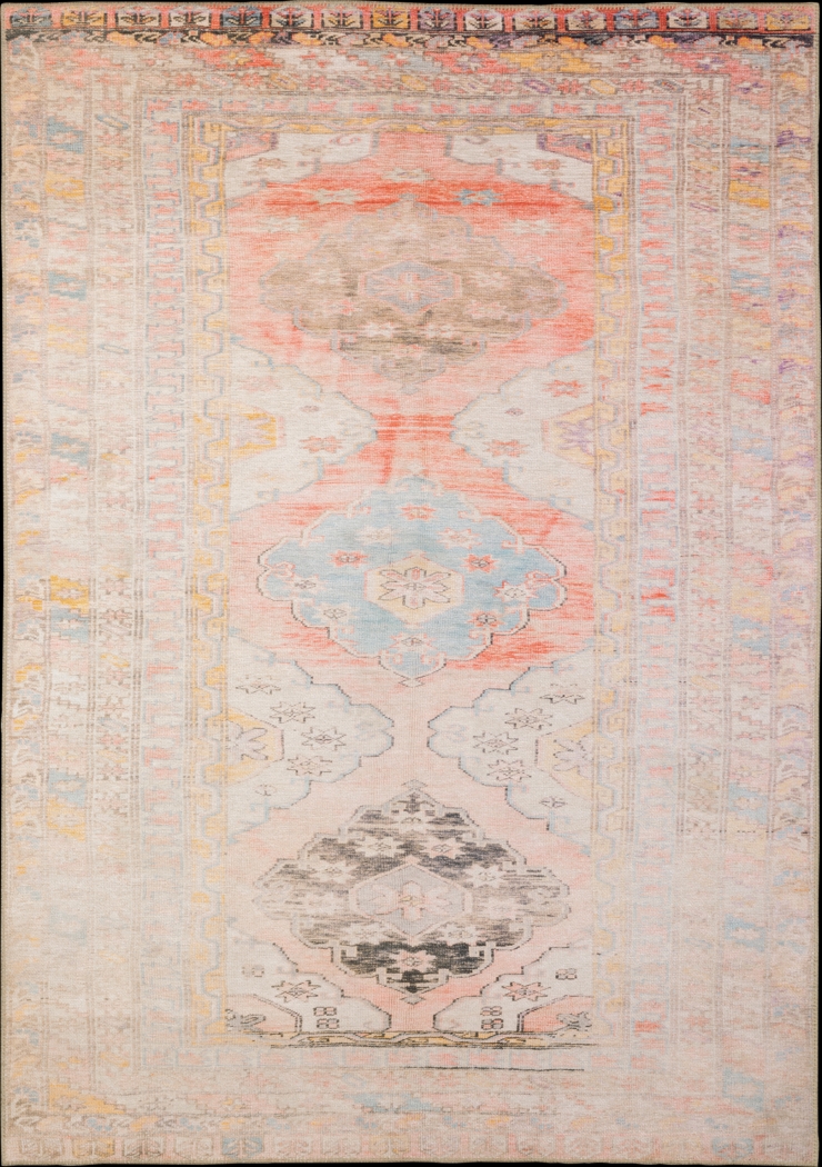 Kids Heritage Hues III Pink 5'3 x 7'6 Rug - Thumbnail - Image 1