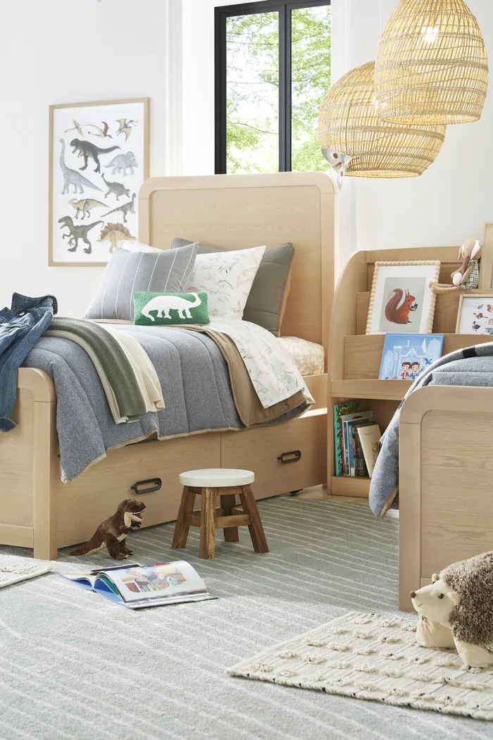 Kids Hidden Hills Light Oak Dual Full Panel Bedroom - Thumbnail - Image 2