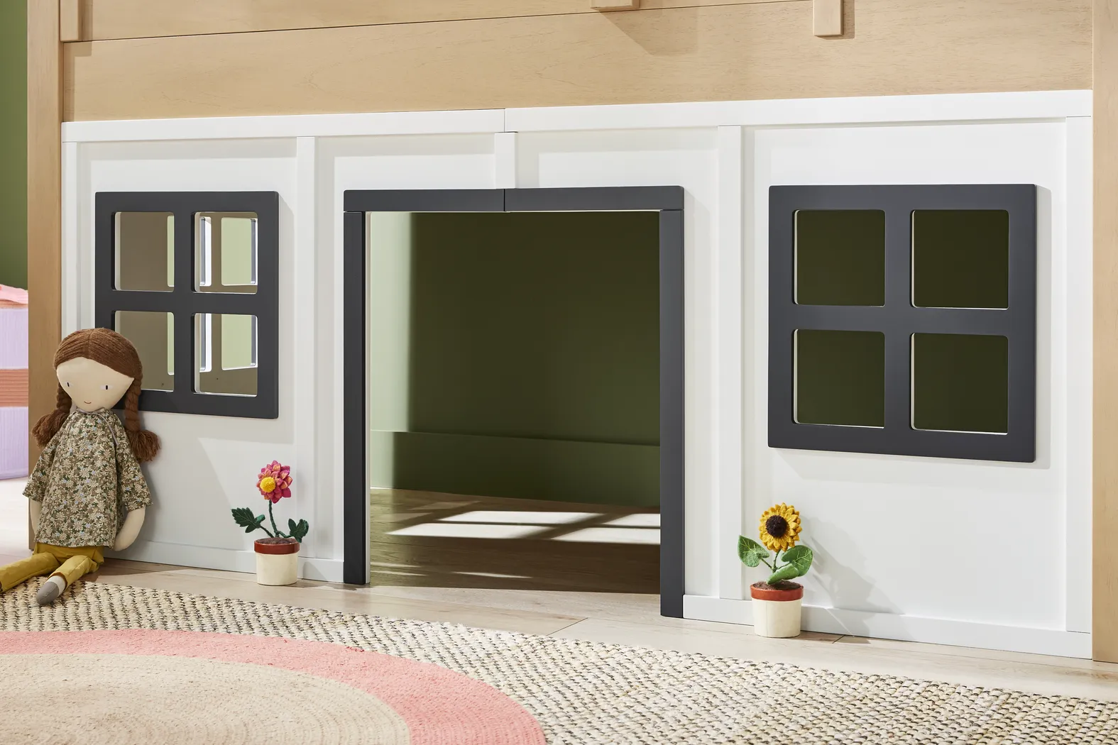 Kids Hidden Hills Light Oak Twin Low Loft Clubhouse with Slide - Image 7