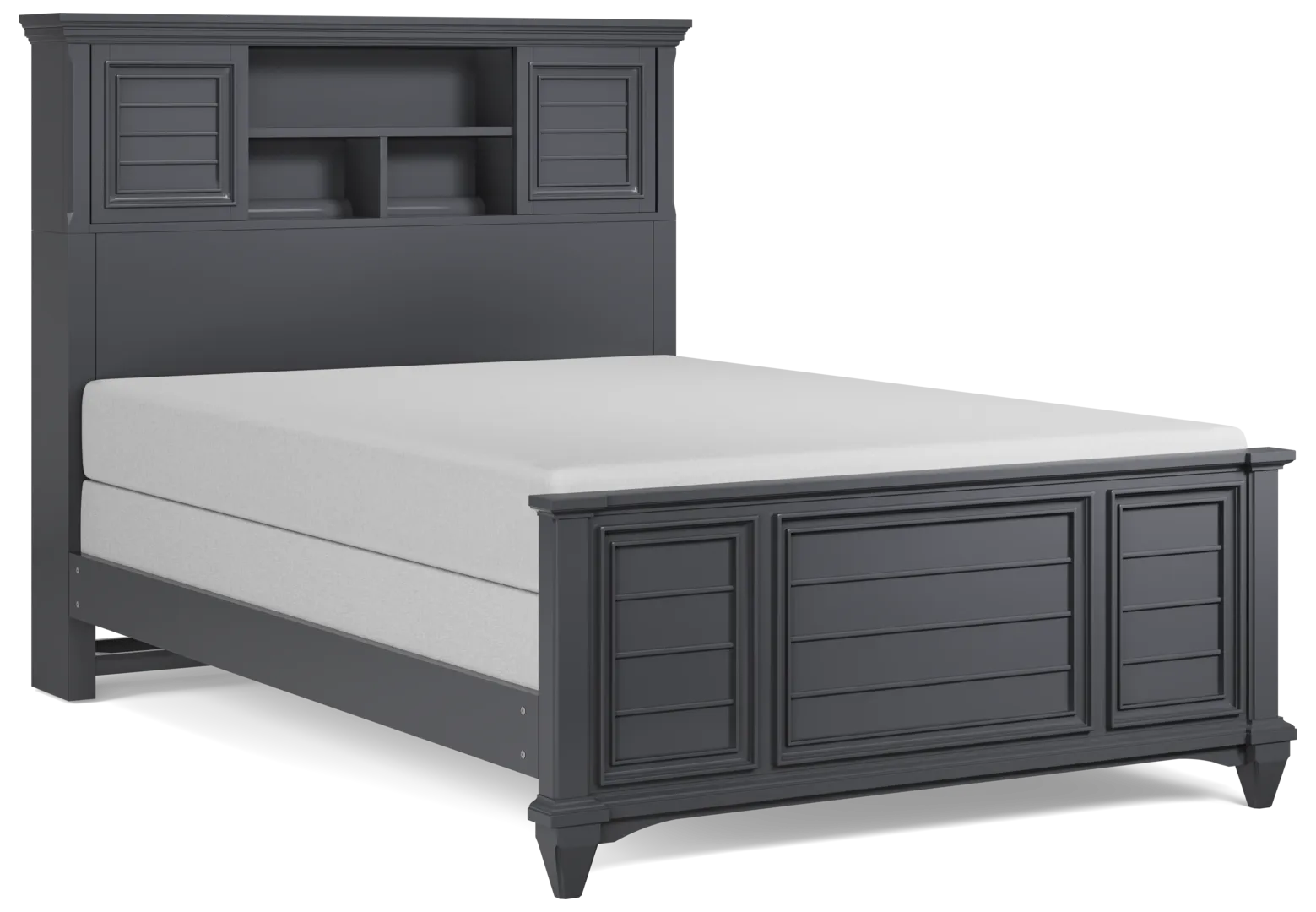graphite 3 pc full bookcase bed