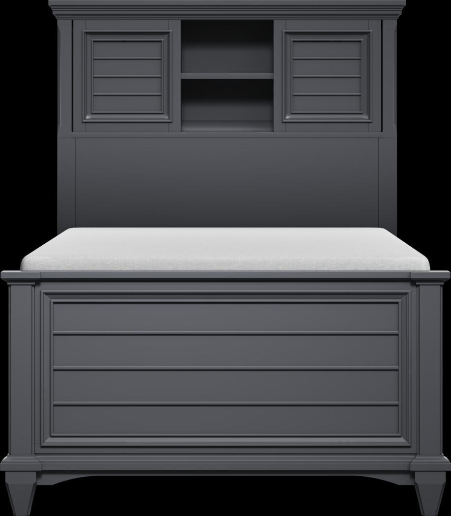 Kids Hilton Head Graphite 5 Pc Twin Bookcase Bedroom - Thumbnail - Image 3