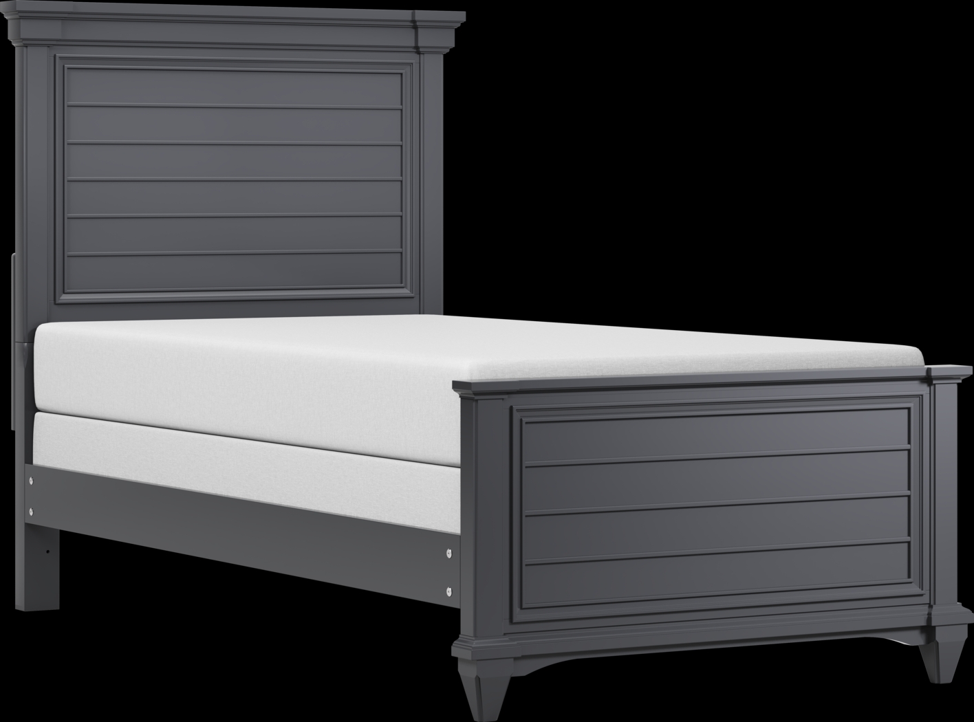 Kids Hilton Head Graphite Twin Panel Bed - Thumbnail - Image 1