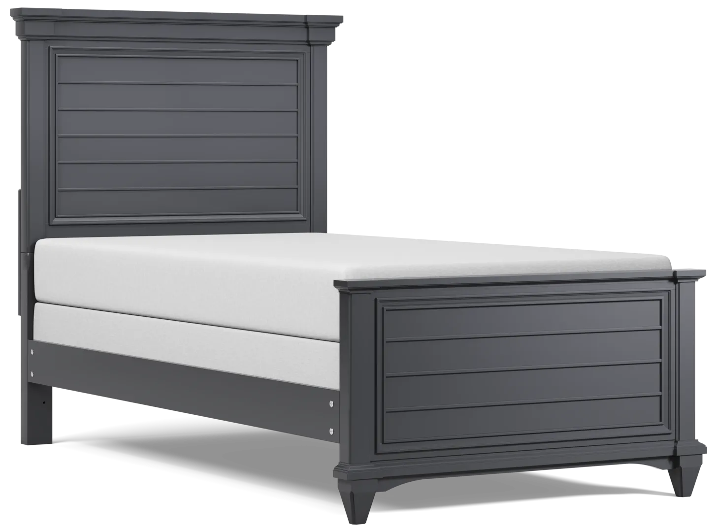 graphite 3 pc twin panel bed