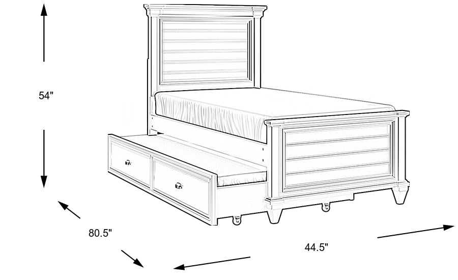 Dimension Image. Please refer to the Dimension Tab on this page for dimension details.