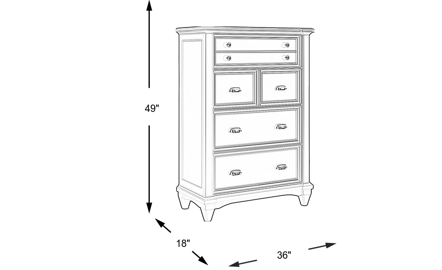 Dimension Image. Please refer to the Dimension Tab on this page for dimension details.