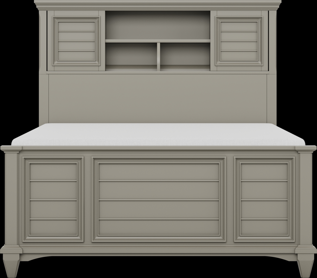 Kids Hilton Head Gray Full Bookcase Bed - Thumbnail - Image 4