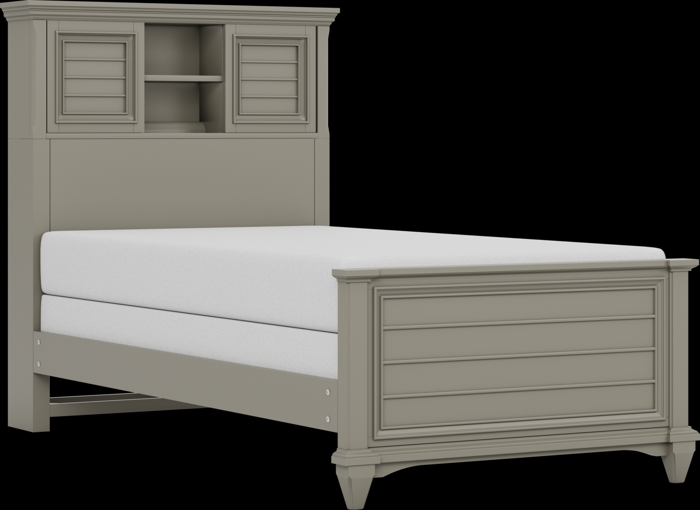 Kids Hilton Head Gray 5 Pc Twin Bookcase Bedroom - Thumbnail - Image 2
