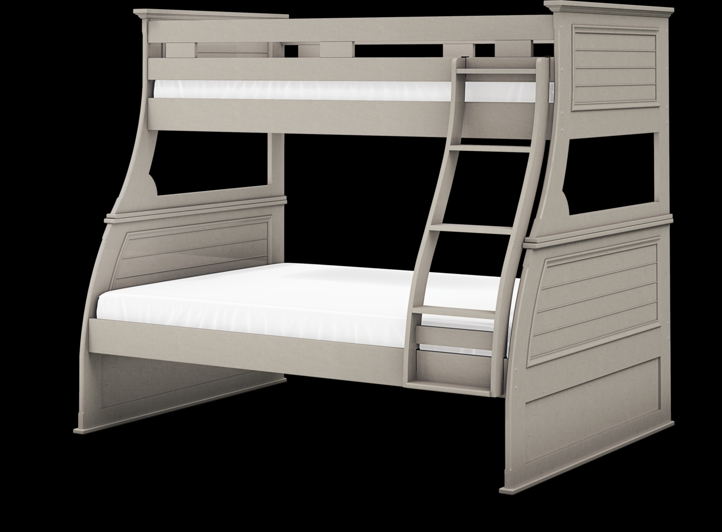 Kids Hilton Head Gray Twin/Full Bunk Bed - Thumbnail - Image 1