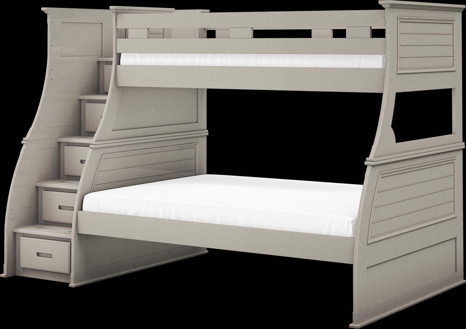 Kids Hilton Head Gray Twin/Full Step Bunk - Thumbnail - Image 3