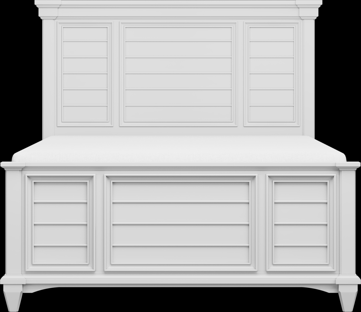 Kids Hilton Head White Full Panel Bedroom - Thumbnail - Image 3