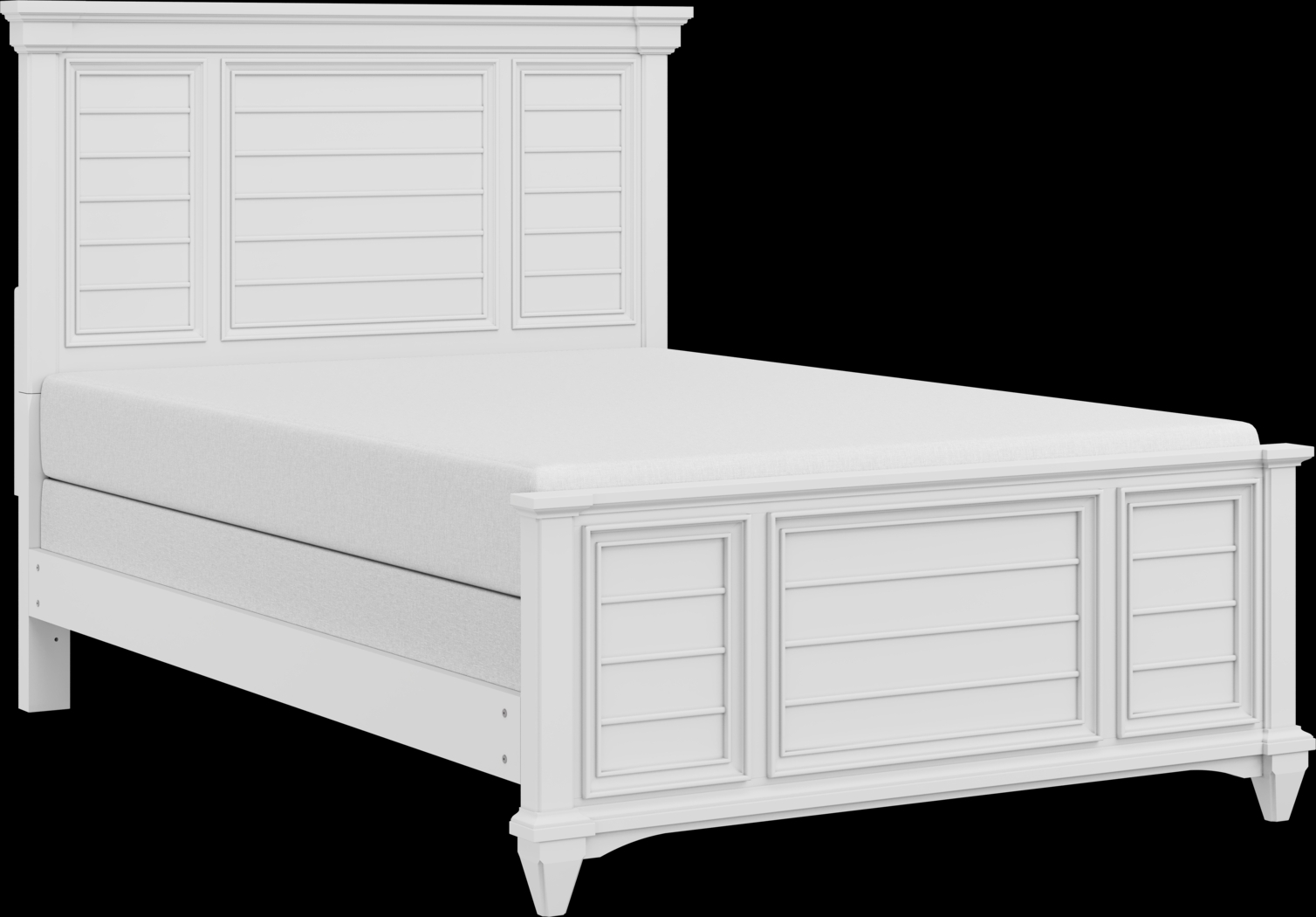 Kids Hilton Head White 3 Pc Full Panel Bed - Thumbnail - Image 1