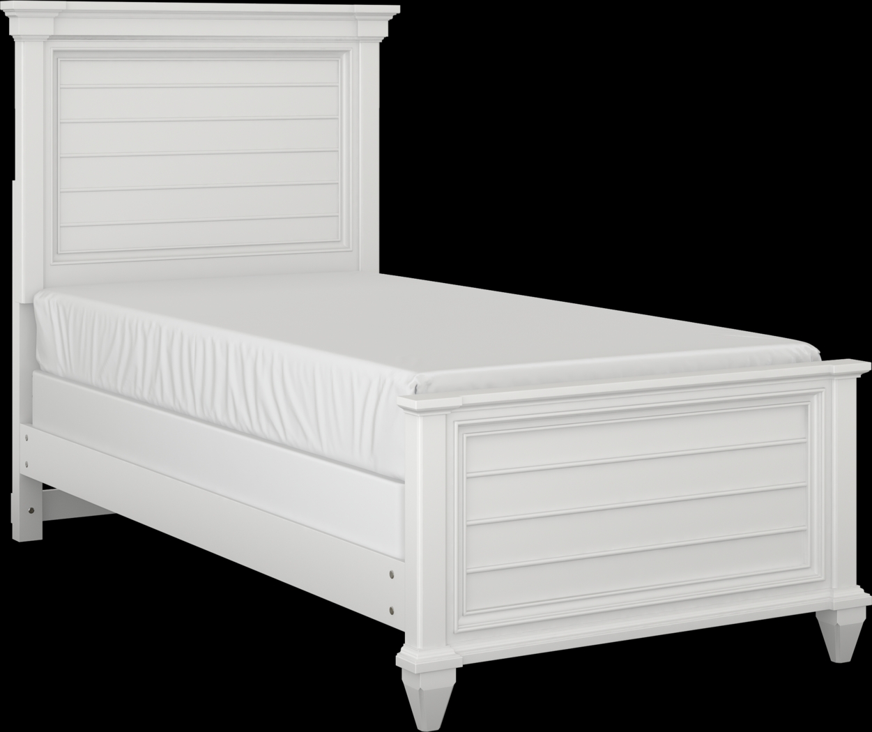 Kids Hilton Head White 3 Pc Twin Panel Bed - Thumbnail - Image 1