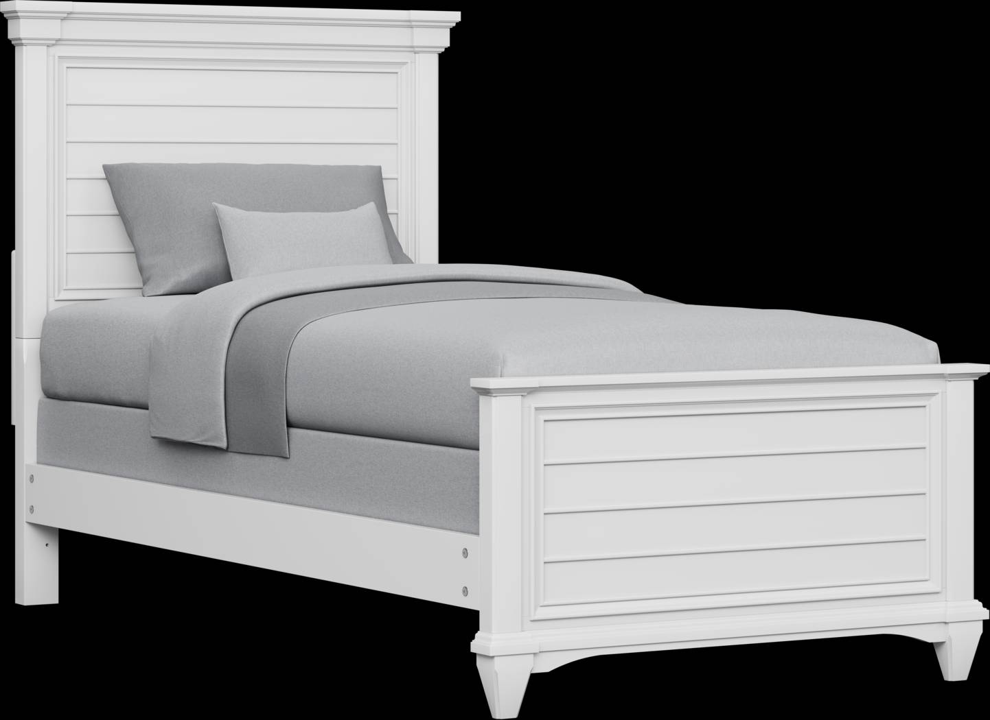 Kids Hilton Head White Twin XL Panel Bed - Thumbnail - Image 1
