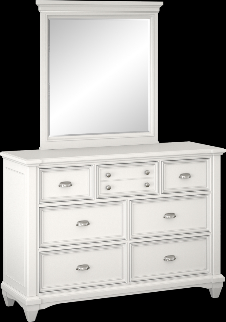 Kids Hilton Head White Dresser & Mirror - Thumbnail - Image 1