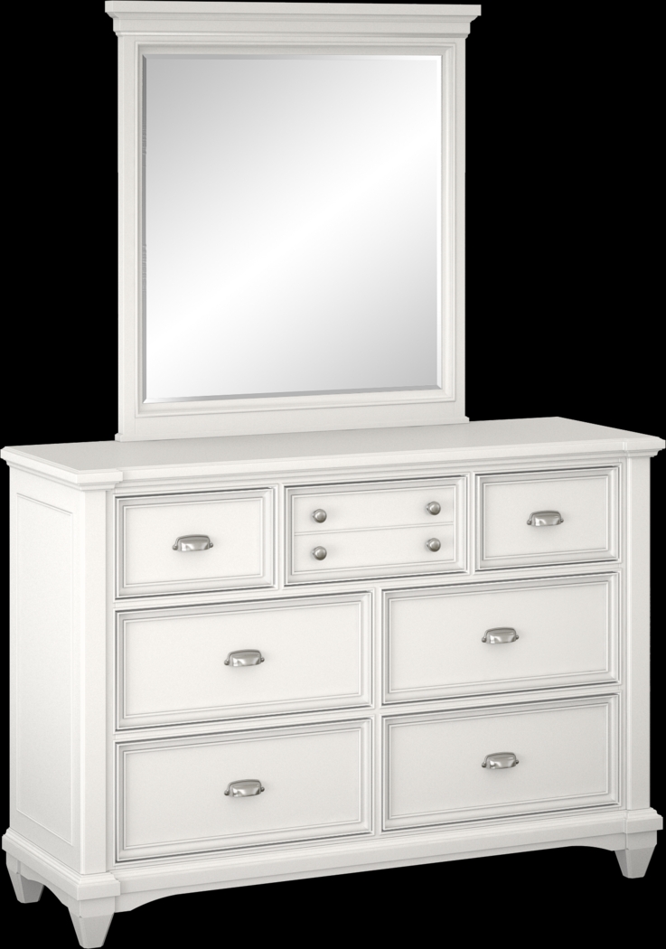 Kids Hilton Head White Dresser & Mirror - Thumbnail - Image 1