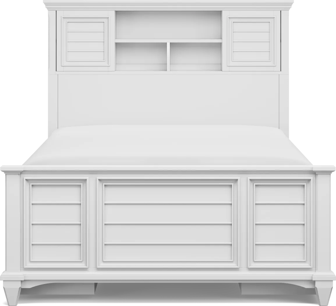 Kids Hilton Head White Full Bookcase Bed with Storage Side Rails - Thumbnail - Image 3
