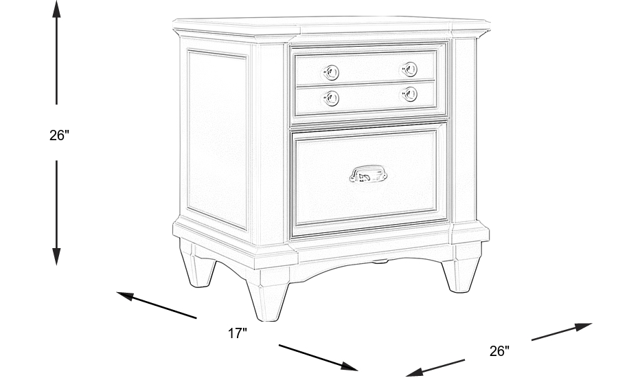 Dimension Image. Please refer to the Dimension Tab on this page for dimension details.