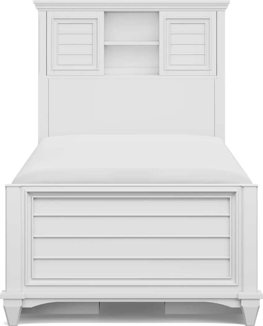 Kids Hilton Head White Twin Bookcase Bed with Storage Side Rails - Thumbnail - Image 3