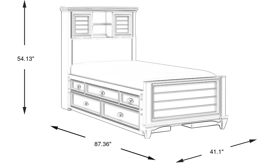 Dimension Image. Please refer to the Dimension Tab on this page for dimension details.