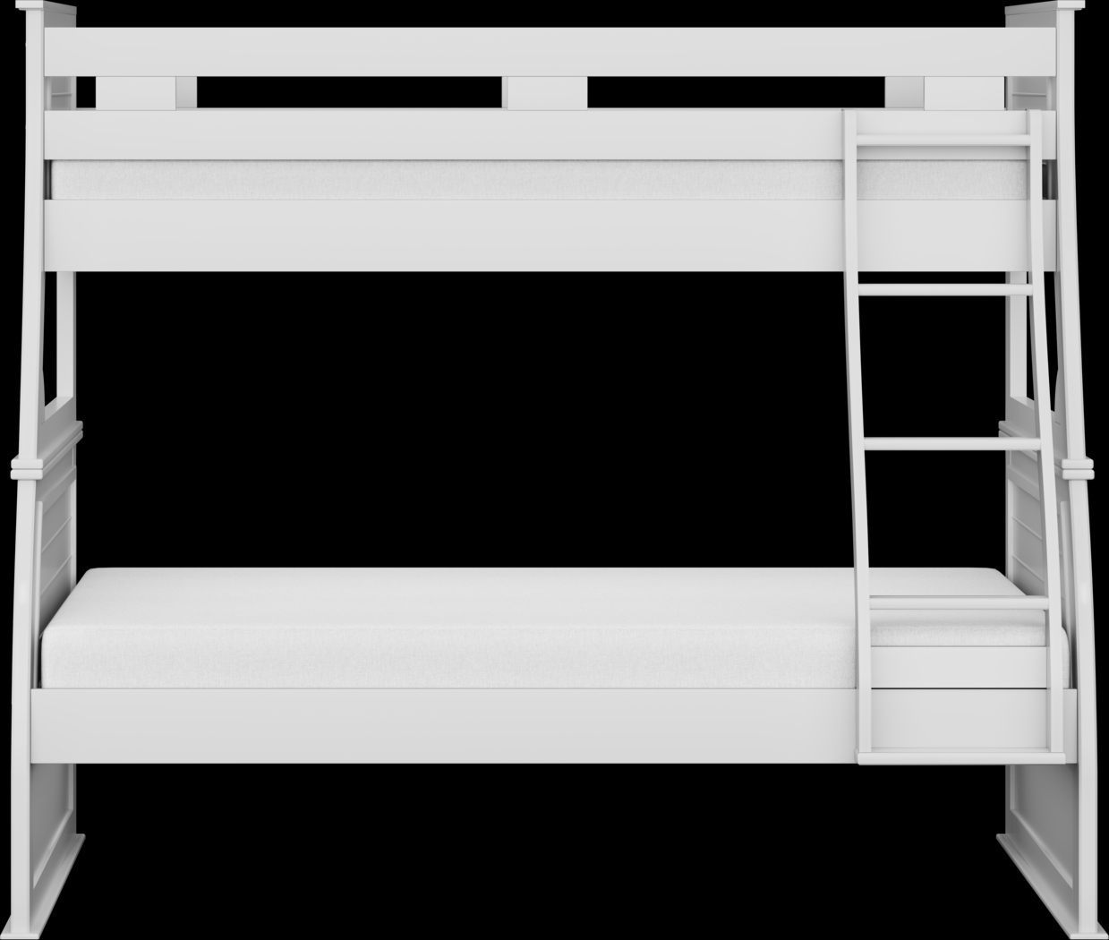 Kids Hilton Head White Twin/Full Bunk Bed - Thumbnail - Image 3