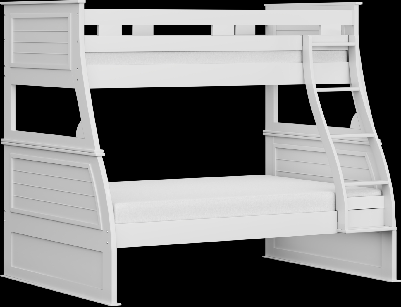 Kids Hilton Head White Twin/Full Bunk Bed - Thumbnail - Image 1