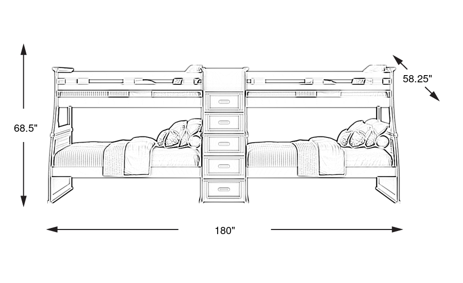 Dimension Image. Please refer to the Dimension Tab on this page for dimension details.