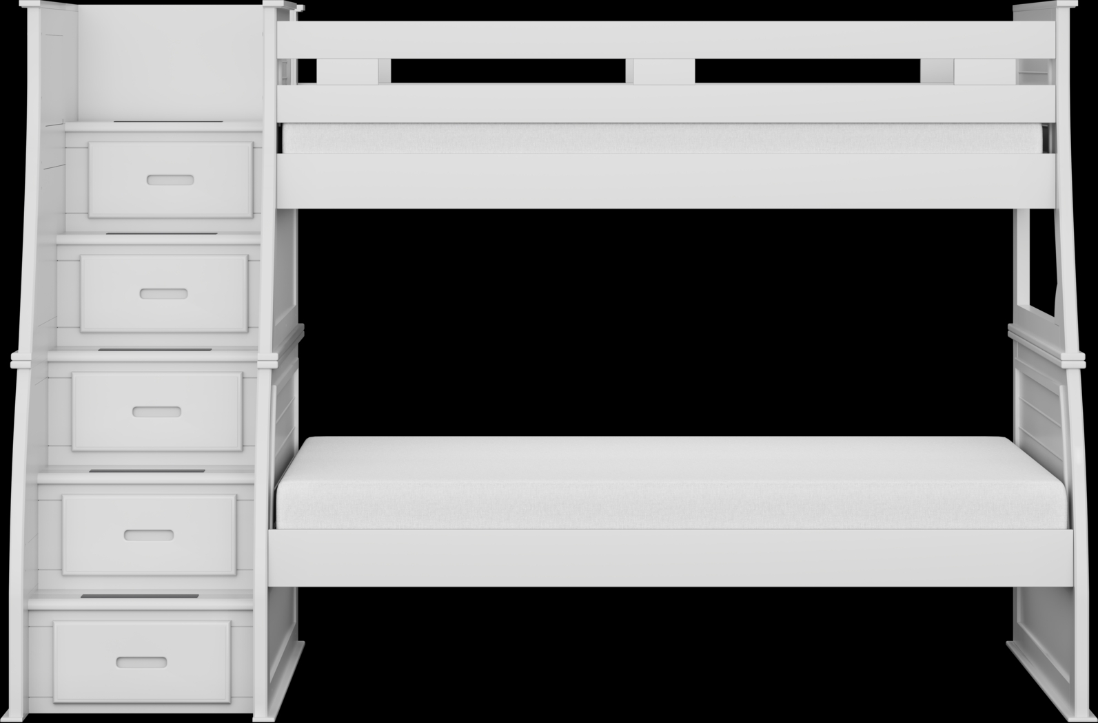 Kids Hilton Head White Twin/Full Step Bunk - Thumbnail - Image 3