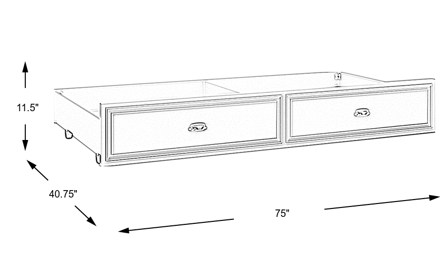 Dimension Image. Please refer to the Dimension Tab on this page for dimension details.