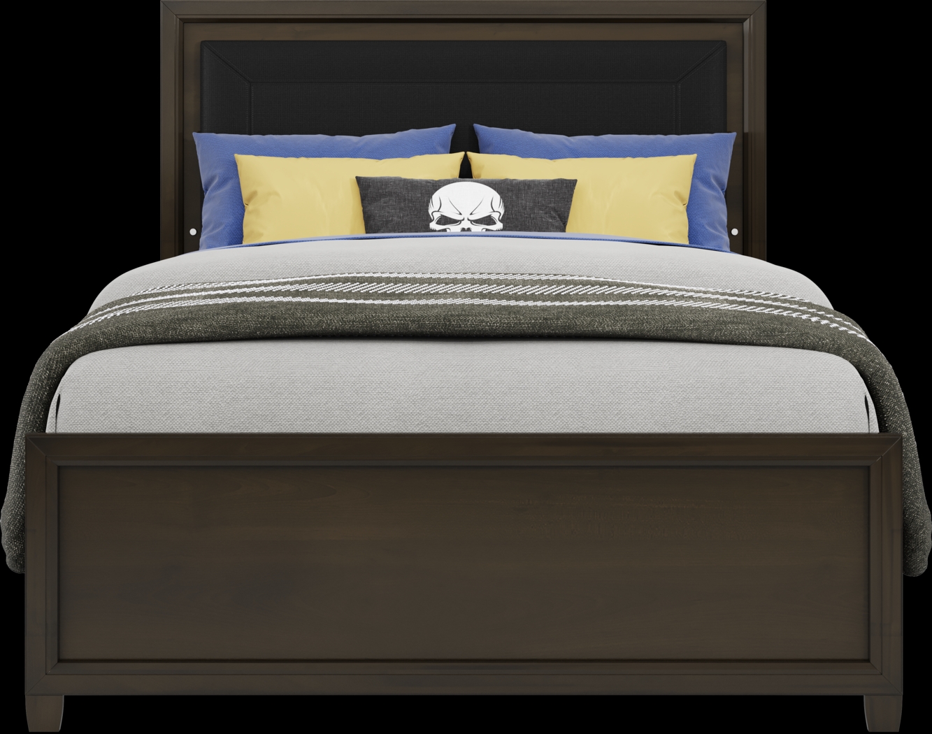 Kids Holden's Ridge Charcoal 5 Pc Full Upholstered Bedroom - Thumbnail - Image 3