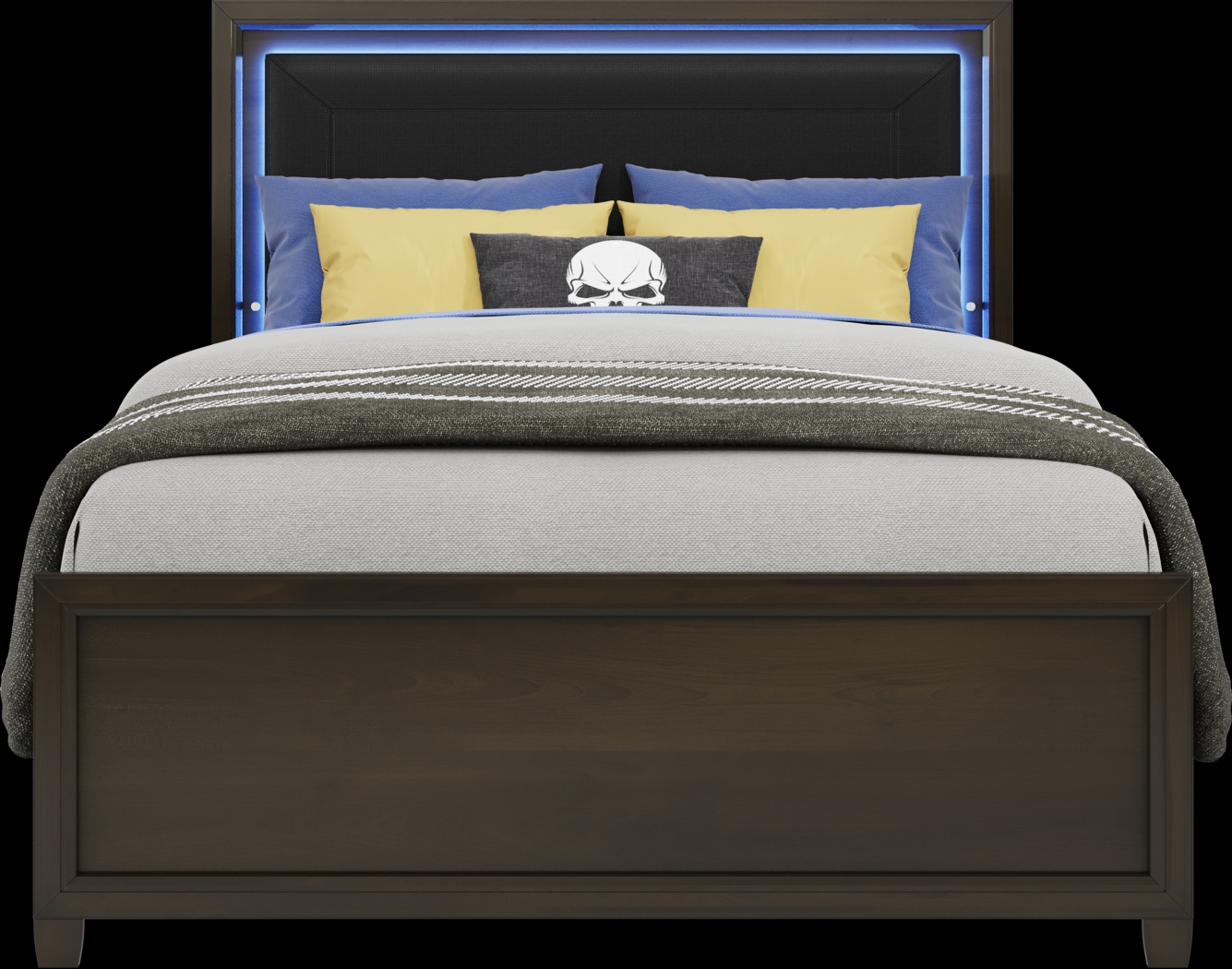 Kids Holden's Ridge Charcoal 5 Pc Full Upholstered Bedroom - Thumbnail - Image 2