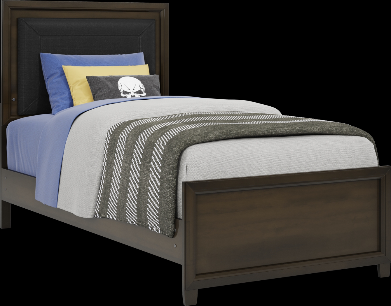 Kids Holden's Ridge Charcoal 5 Pc Twin Upholstered Bedroom - Thumbnail - Image 5