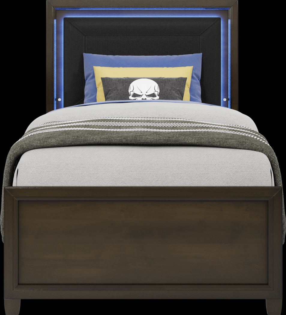 Kids Holden's Ridge Charcoal 5 Pc Twin Upholstered Bedroom - Thumbnail - Image 2