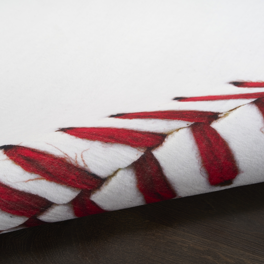 Kids Home Run White 5' Round Rug - Thumbnail - Image 8