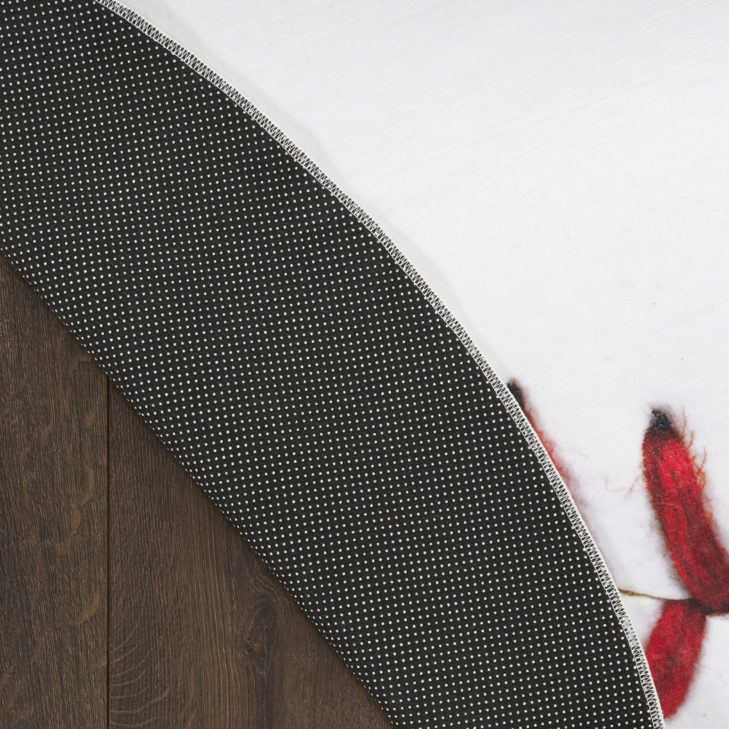 Kids Home Run White 5' Round Rug - Thumbnail - Image 4