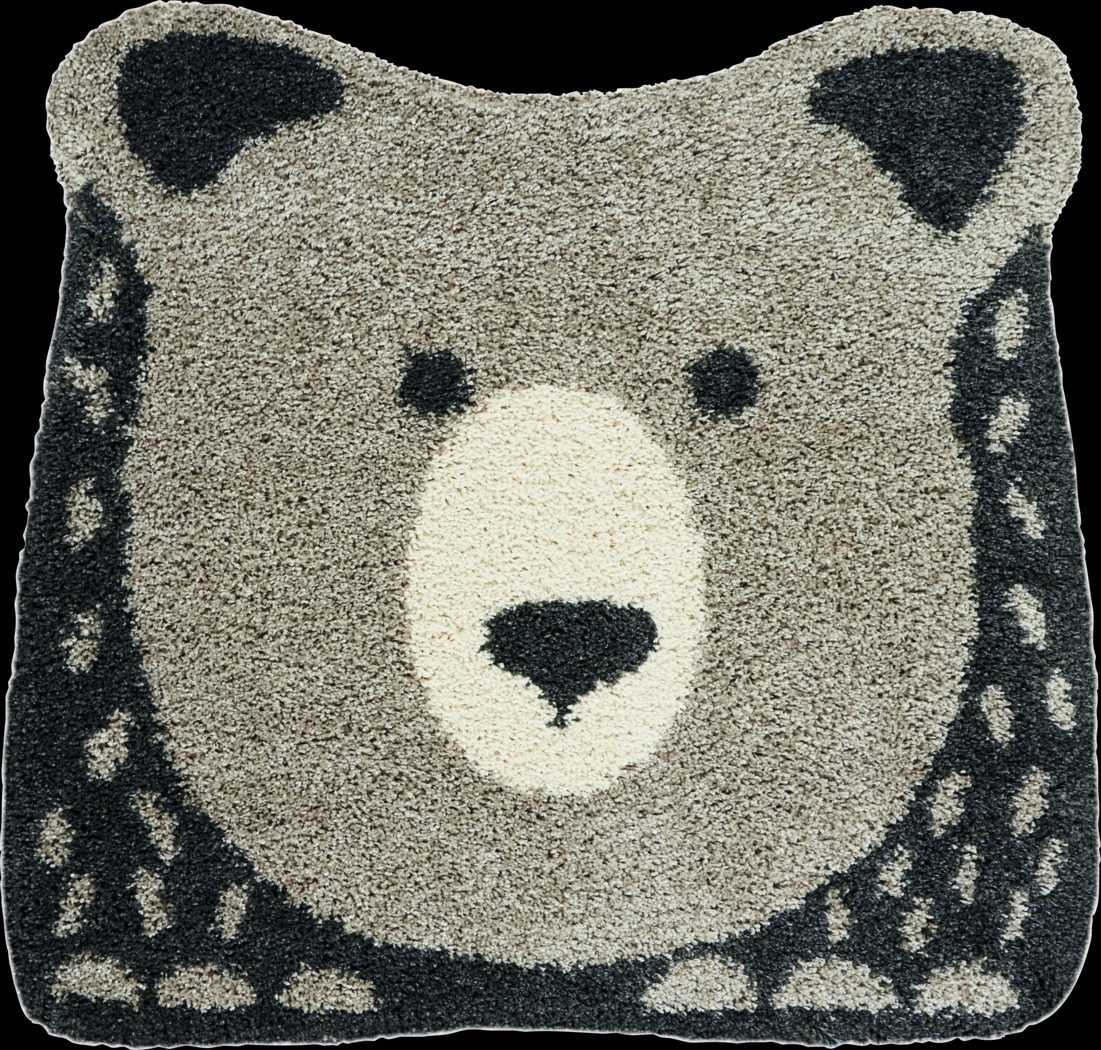 Kids Horace Gray 4' x 4' Rug - Thumbnail - Image 1