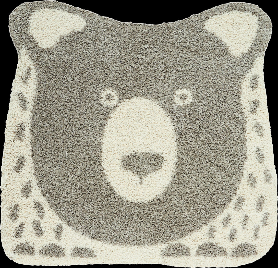 Kids Horace Light Gray 4' x 4' Rug - Thumbnail - Image 1