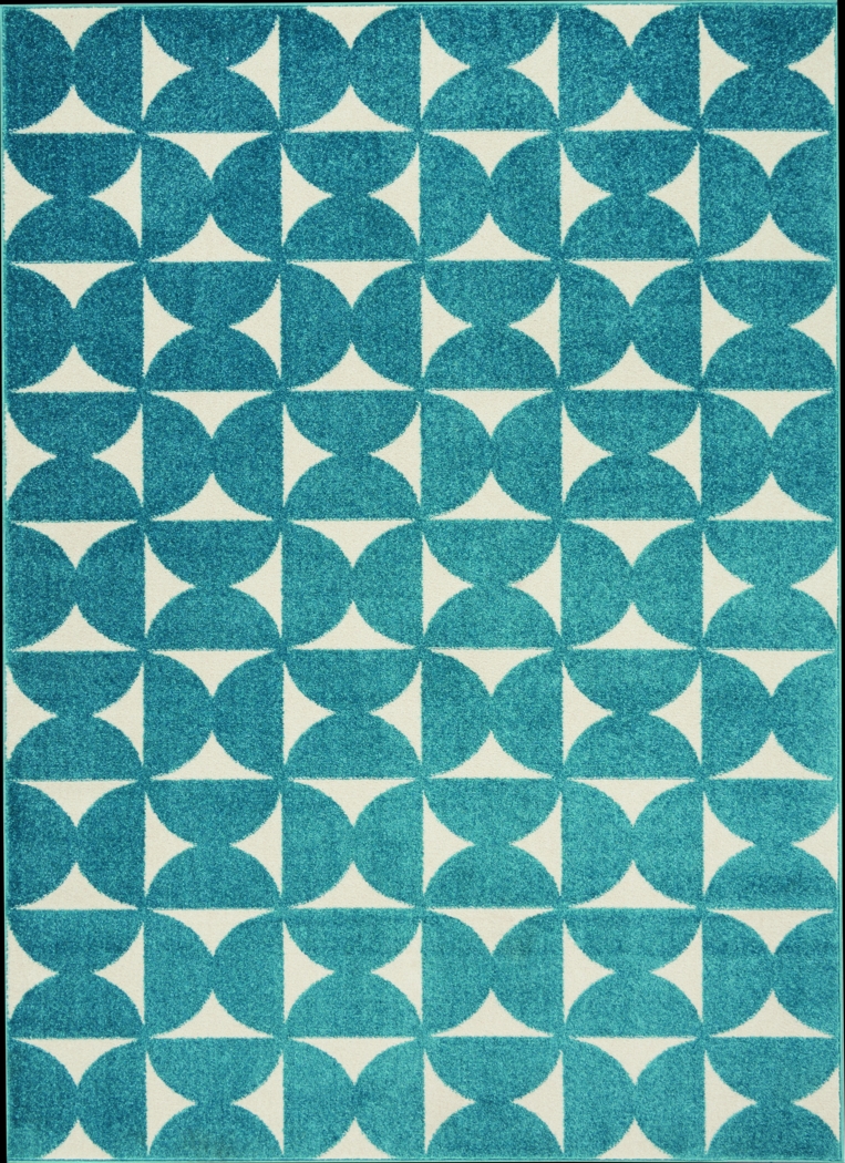 Kids Hourglass Stories Blue 4' x 6' Rug - Thumbnail - Image 1
